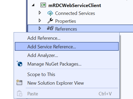 Add Service Reference Image